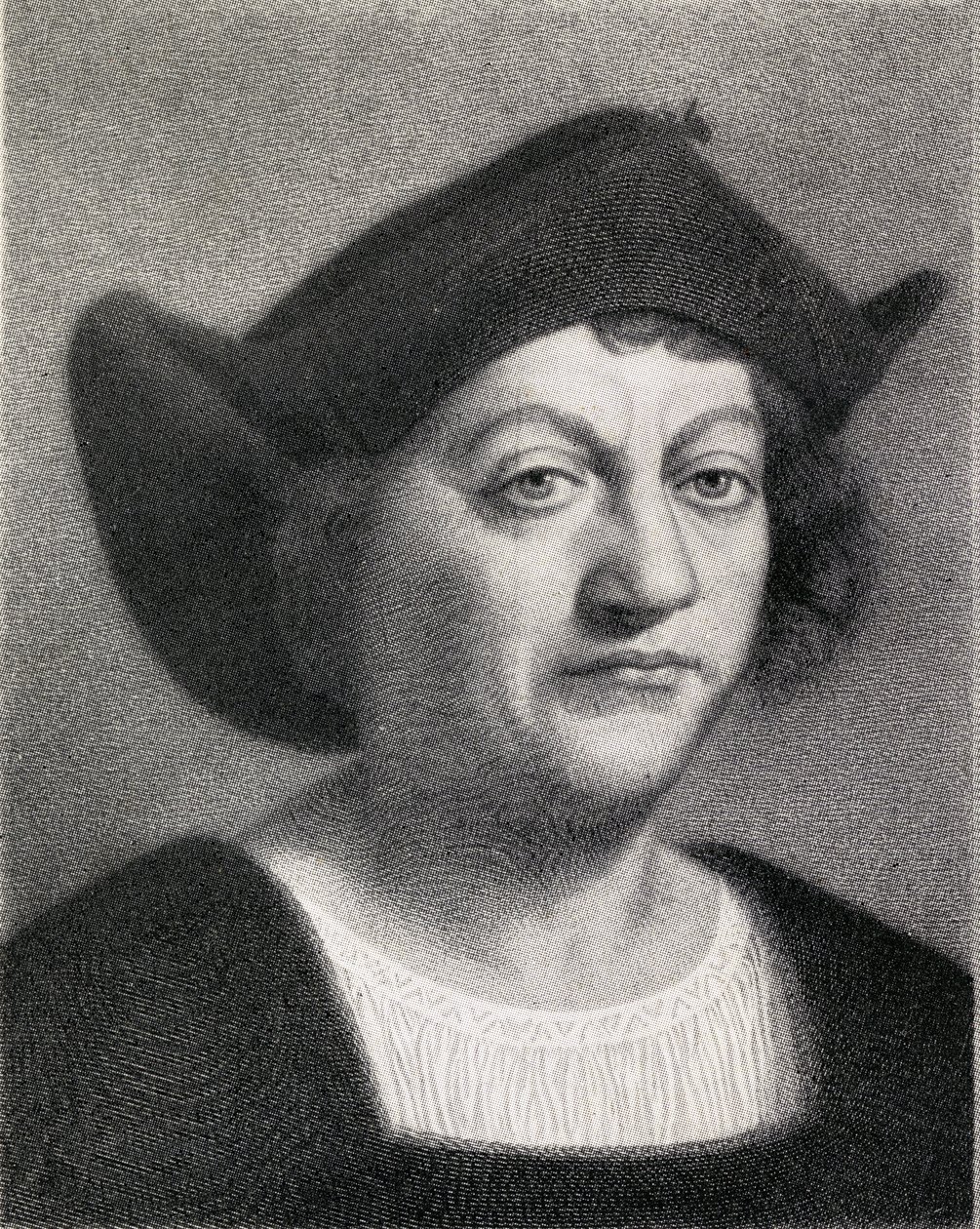 Christopher Columbus (1451-1506) illustrasjon fra 
