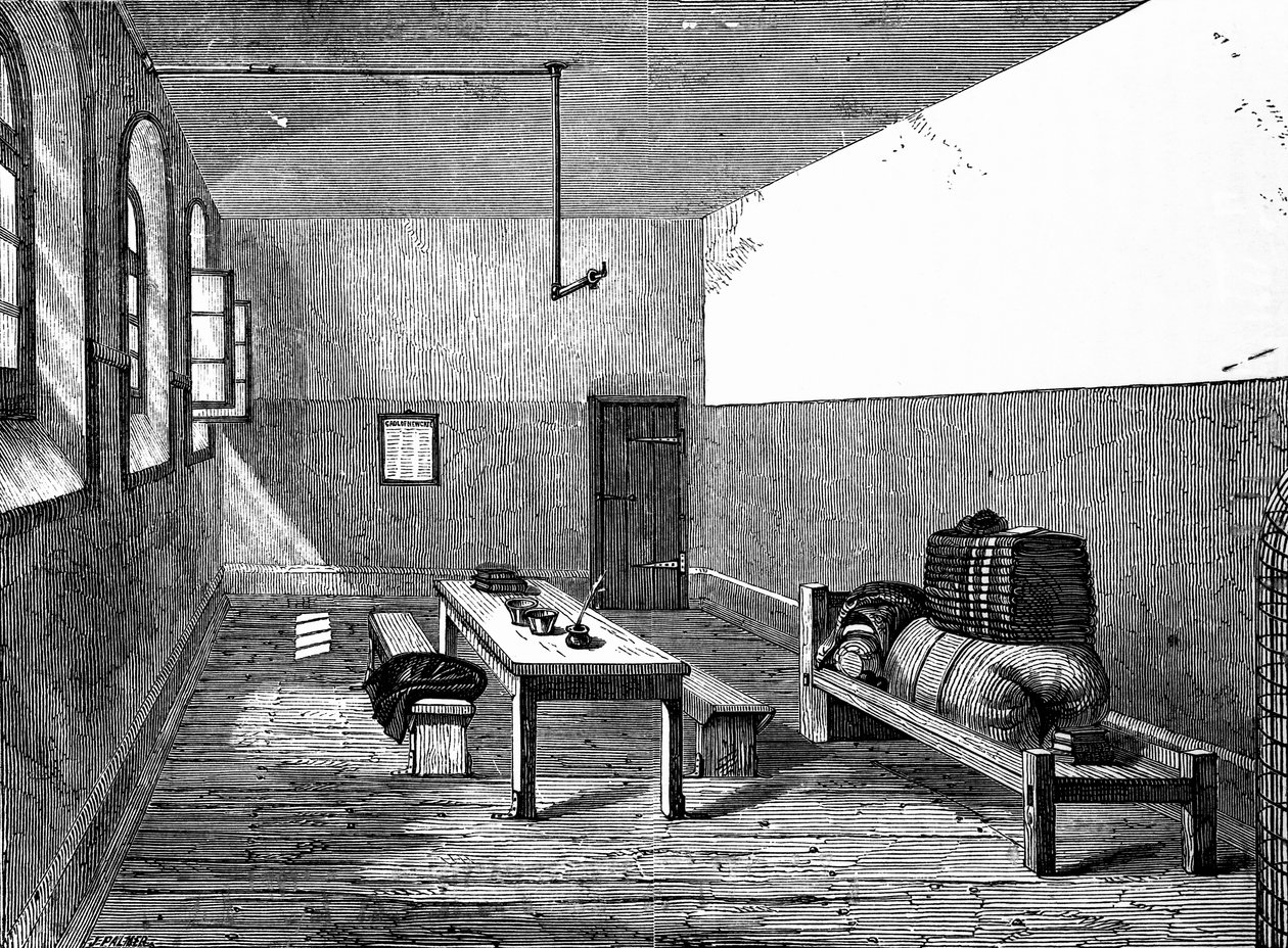 Fordømte Cell Newgate av English School