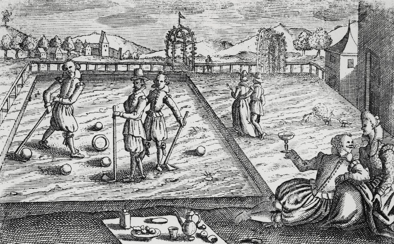 Krokket, ca. 1650 av English School