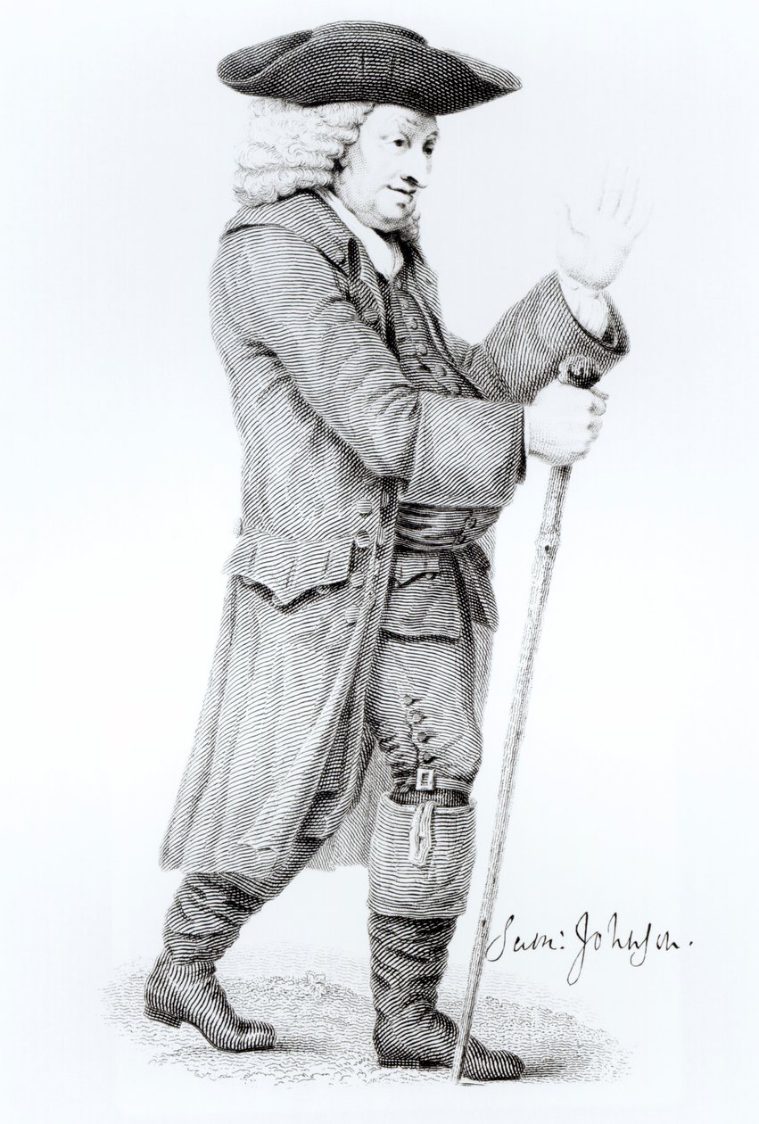Dr Samuel Johnson (1709-84) (se også 344380) av English School