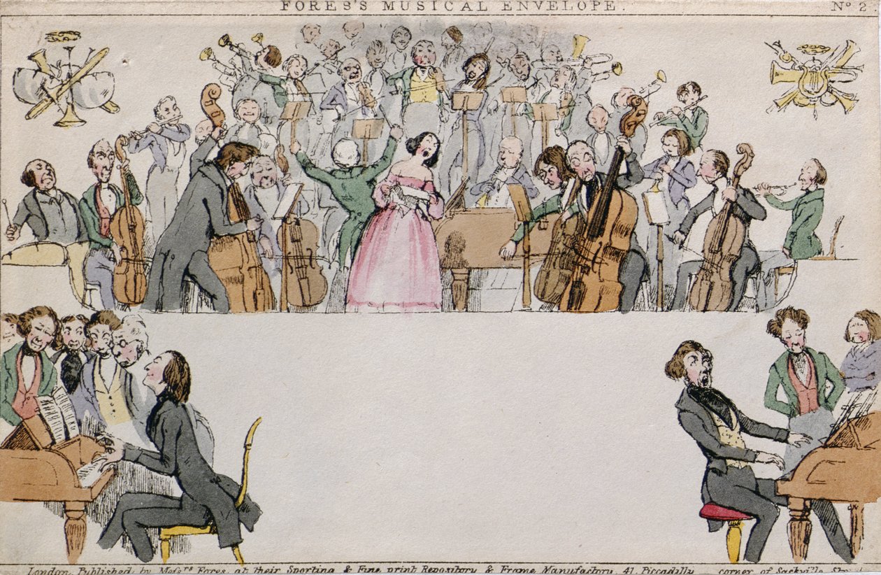 Foress Musical Envelope, pub. av herrer Fores, ca. 1840 av English School
