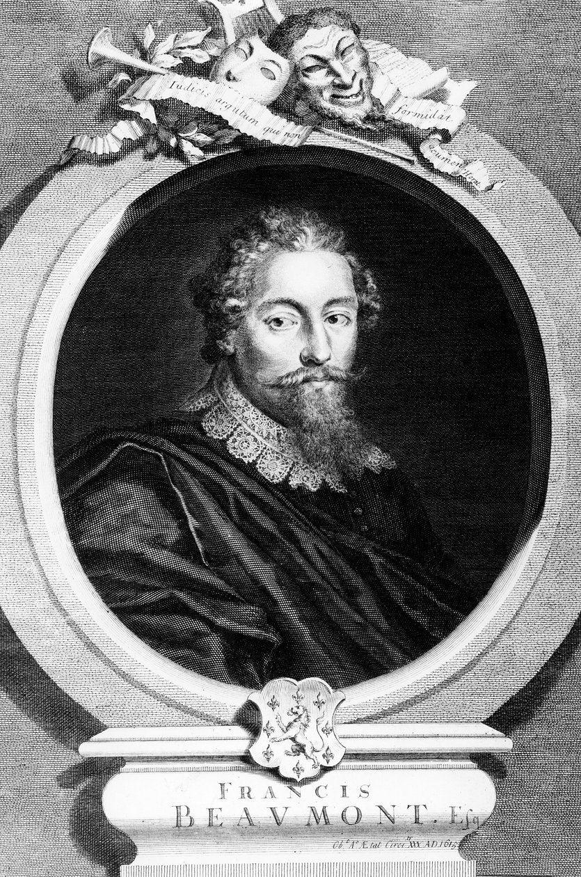 Francis Beaumont, gravert av George Vertue, 1729 av English School