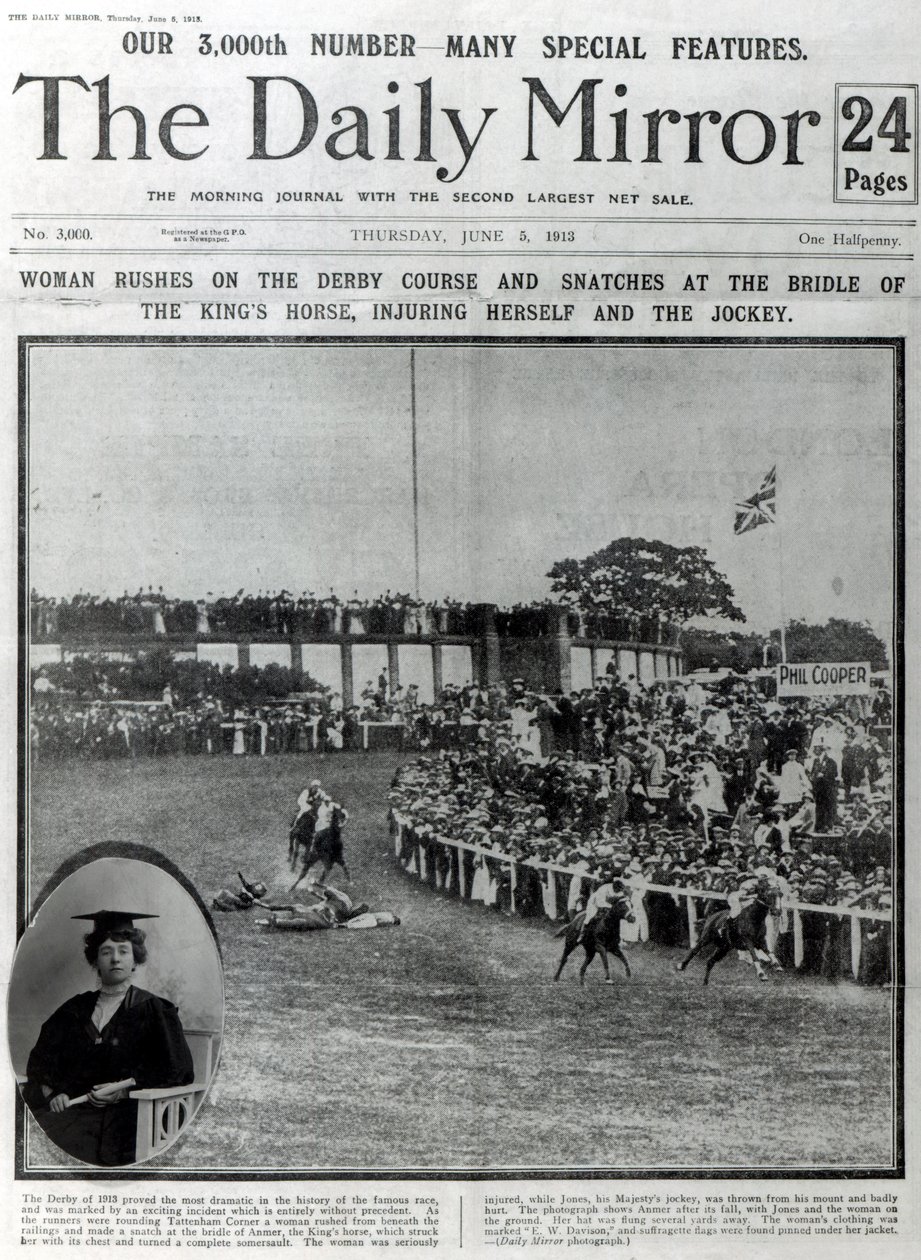 Forside av 'The Daily Mirror', 5. juni 1913 av English School