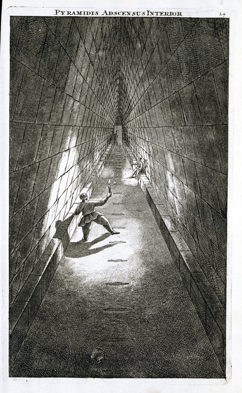 Innvendig oppstigning av en pyramide, ca. 1780 av English School