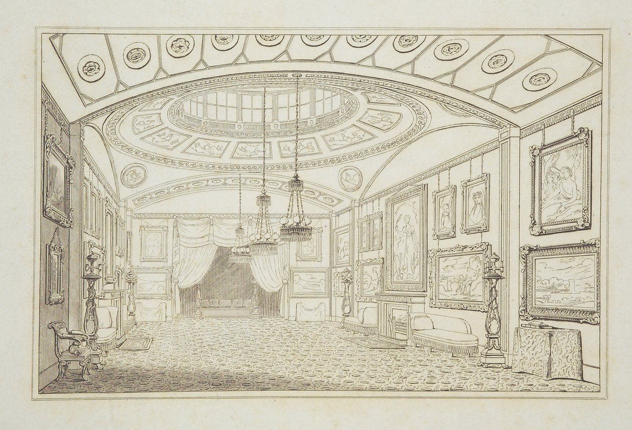Lord De Tableys British Gallery i Hill Street, 1818 av English School