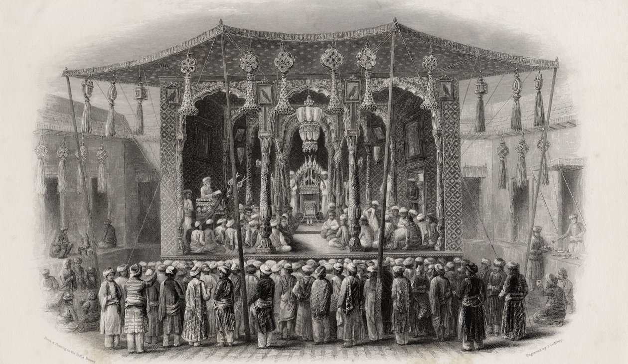Mohammedan Festival of the Mohurrum, gravert av J. Godfrey av English School