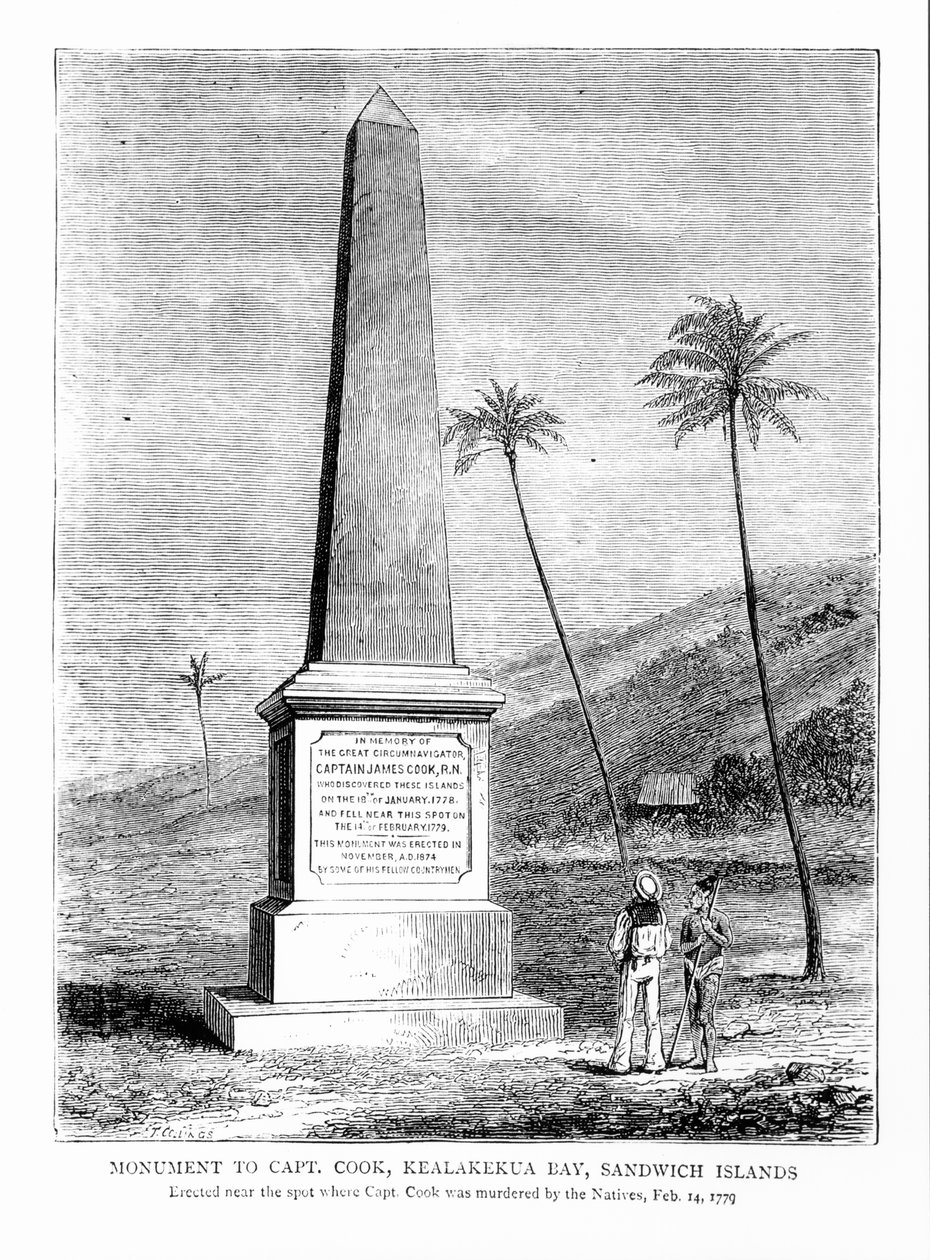 Monument til kaptein James Cook (1728–79), Kealakekua Bay, Sandwichøyene av English School