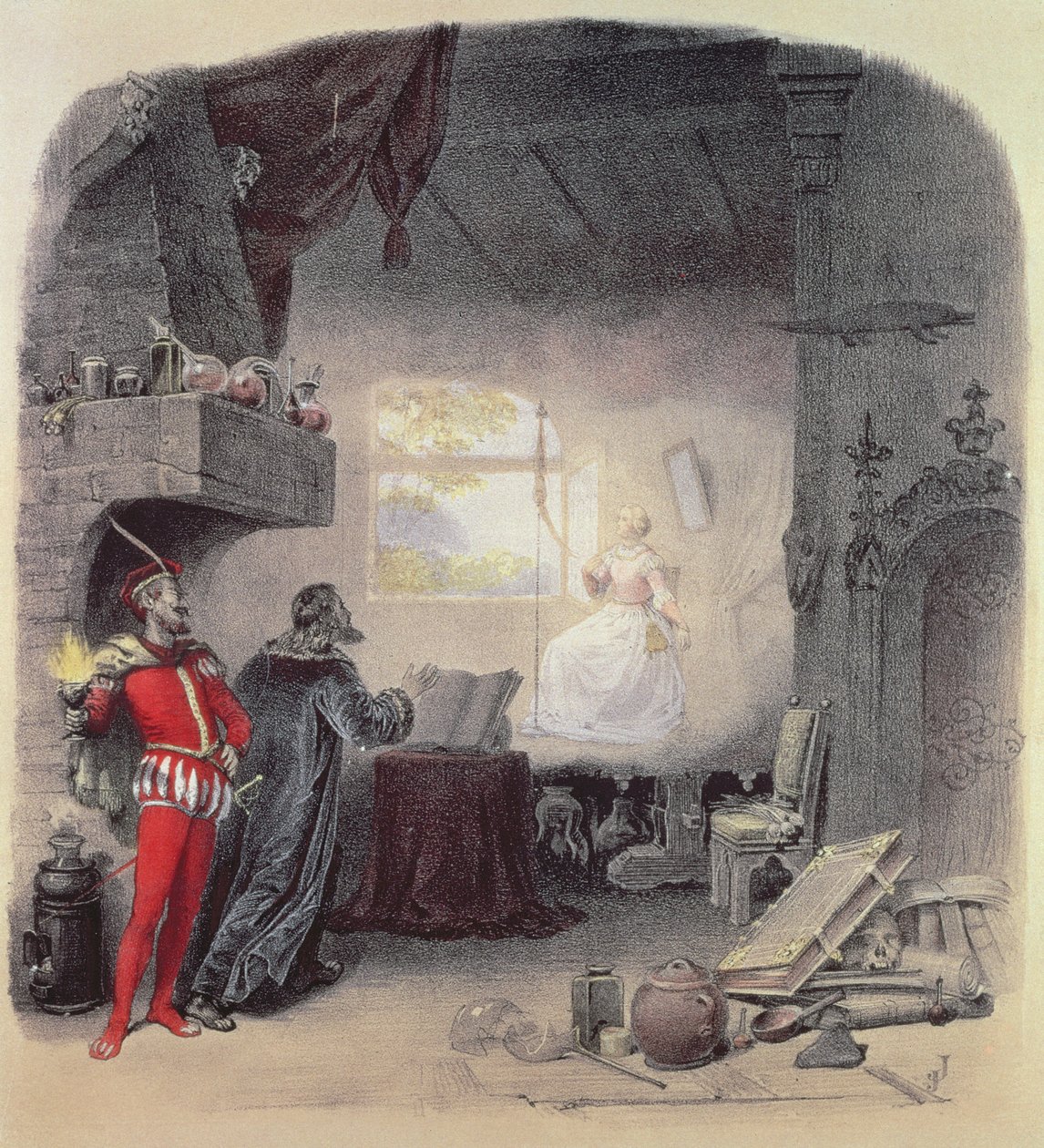 Omslag for musikkark til The Faust Quadrille komponert av Charles Coote (chromolitho) av English School