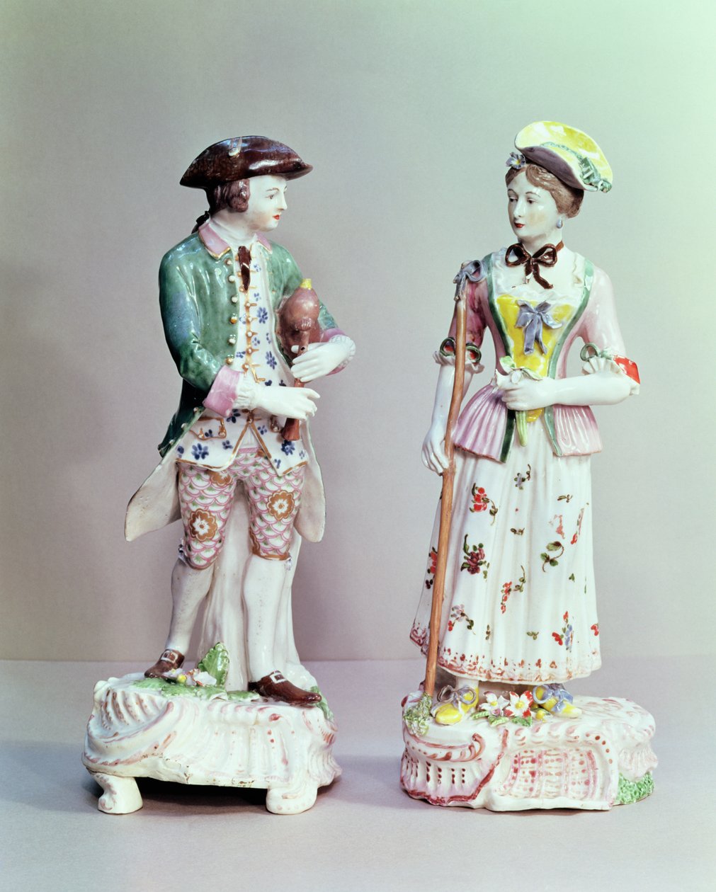 Plymouth porselensgjeter og hyrde, ca. 1770 (porselen) av English School