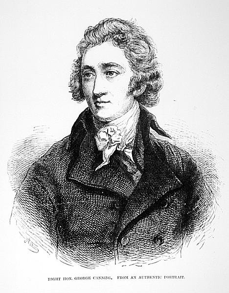 Portrett av George Canning (1770-1827) av English School