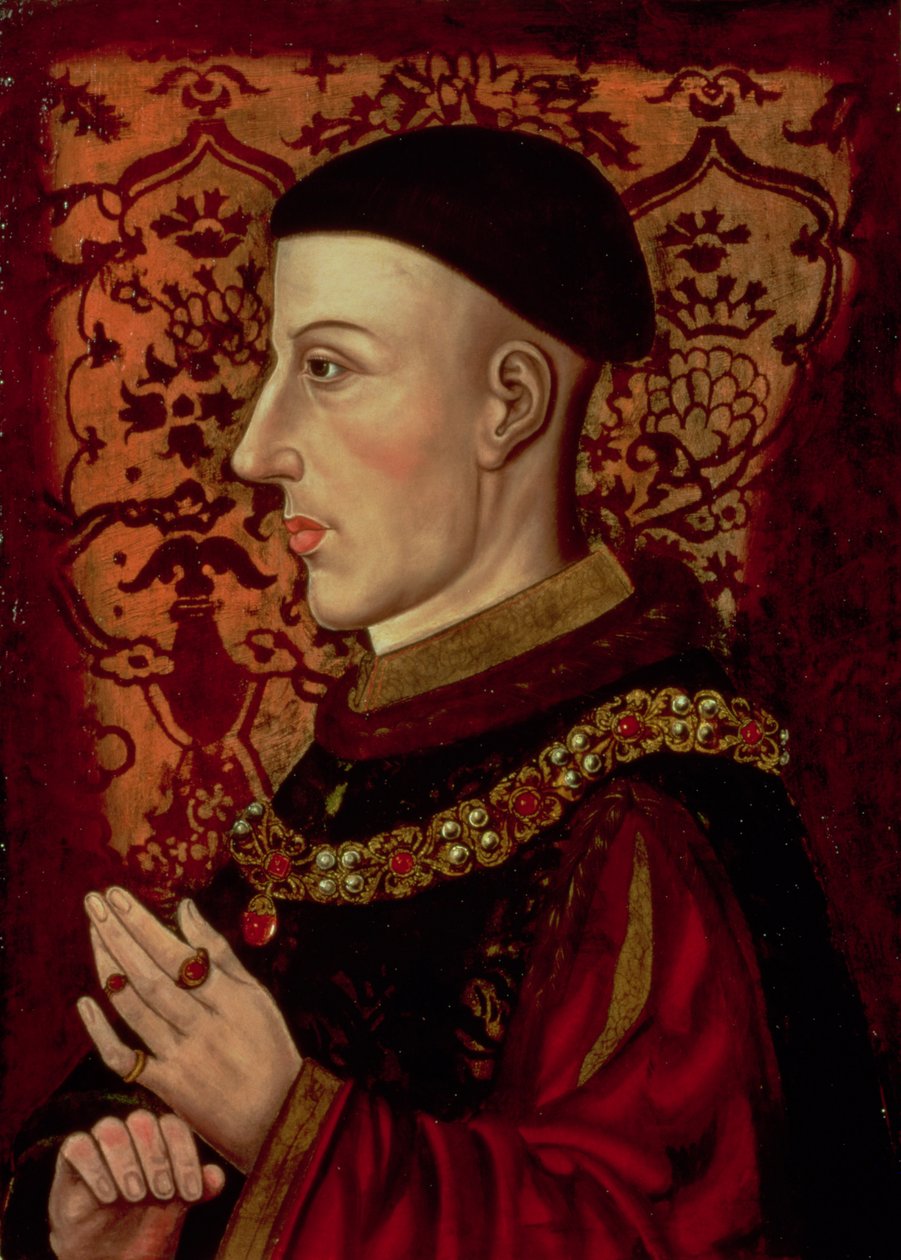 Portrett av Henrik V (1387-1422) (se 106922) av English School