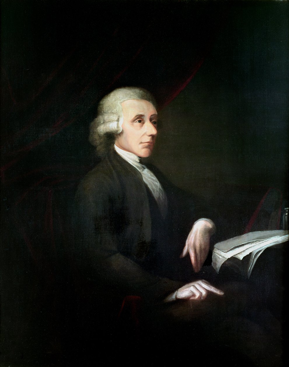Portrett av Joseph Priestley (1733-1804) av English School