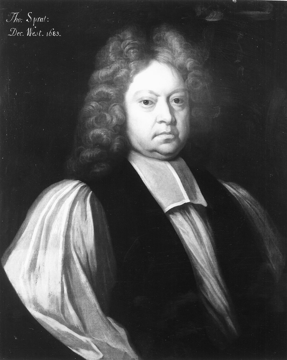 Portrett av Thomas Sprat (1635-1713), biskop av Rochester og dekan av Westminster, desember 1683 av English School
