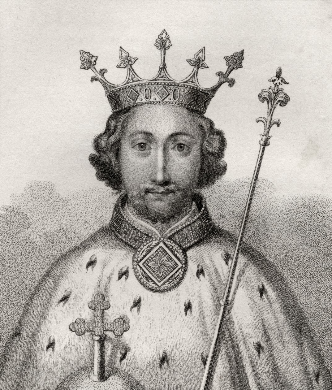 Richard II, gravert av Bocquet, fra 