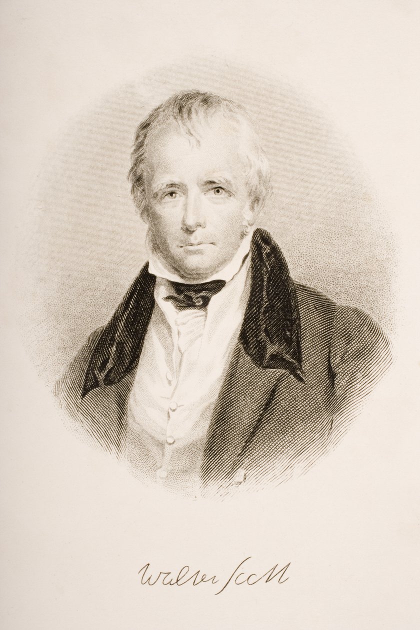 Sir Walter Scott (1771-1832) av English School
