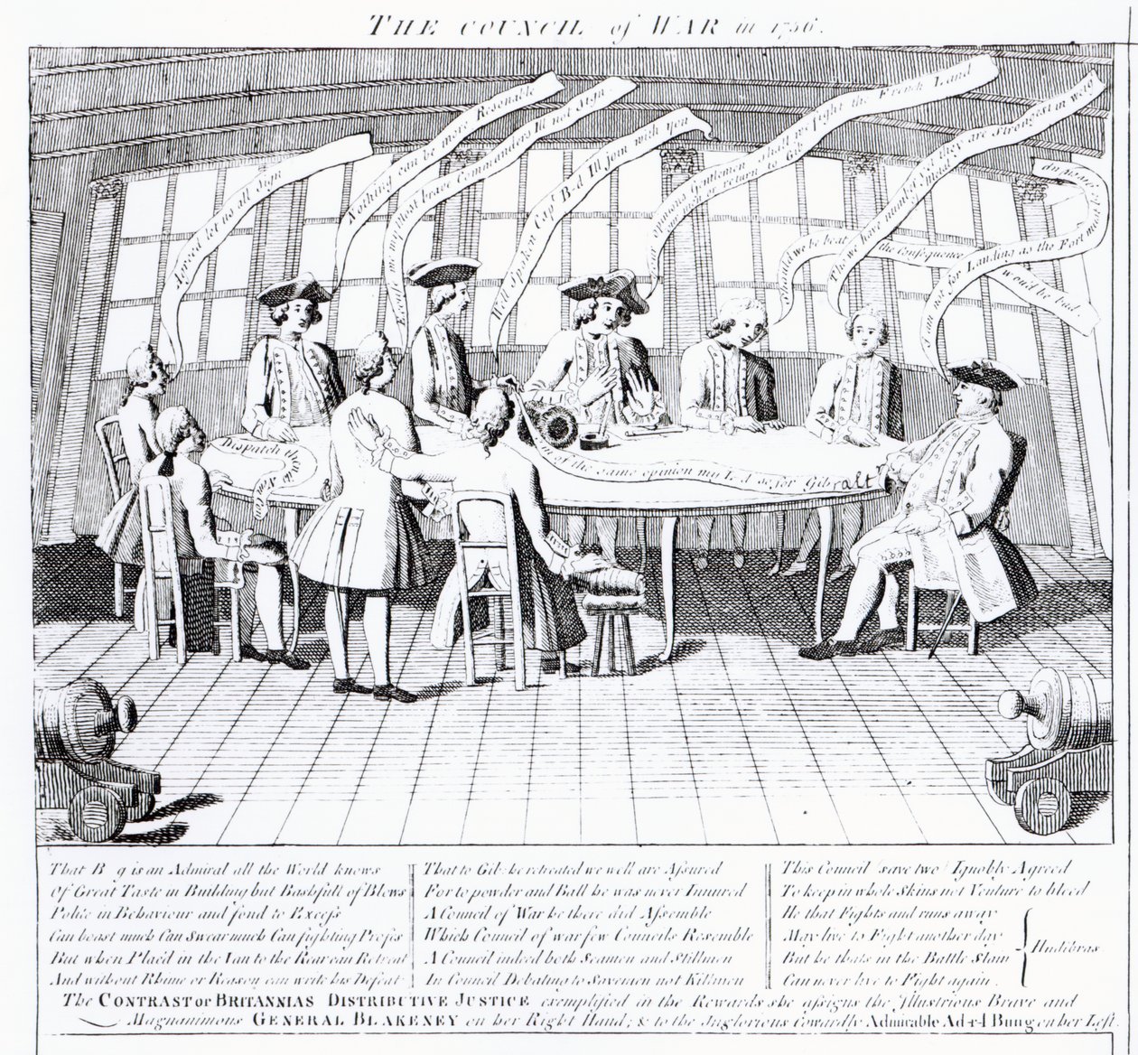 Krigsrådet i 1756 av English School