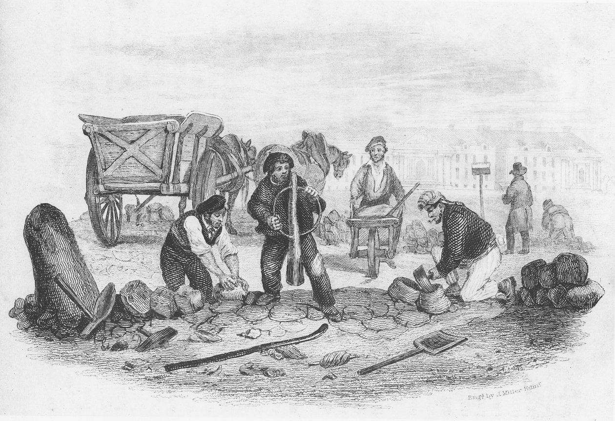The Pavier, fra 'The Book of Trades', gravert av J. Miller, 1836 av English School