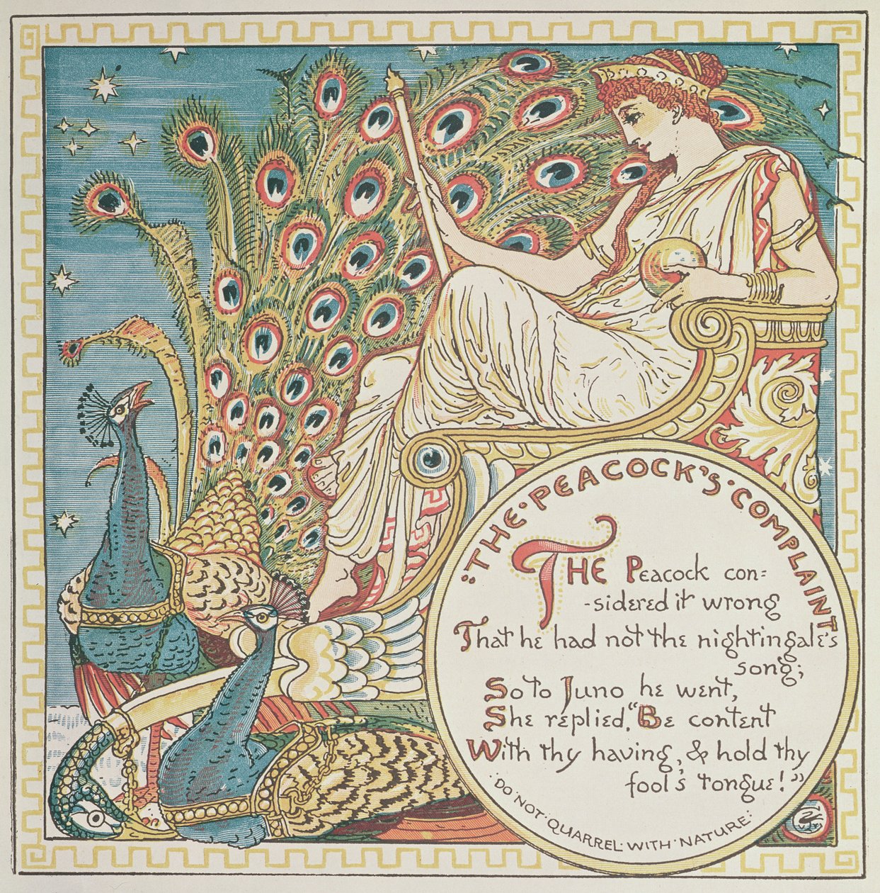Påfuglens klage, 1887 av English School
