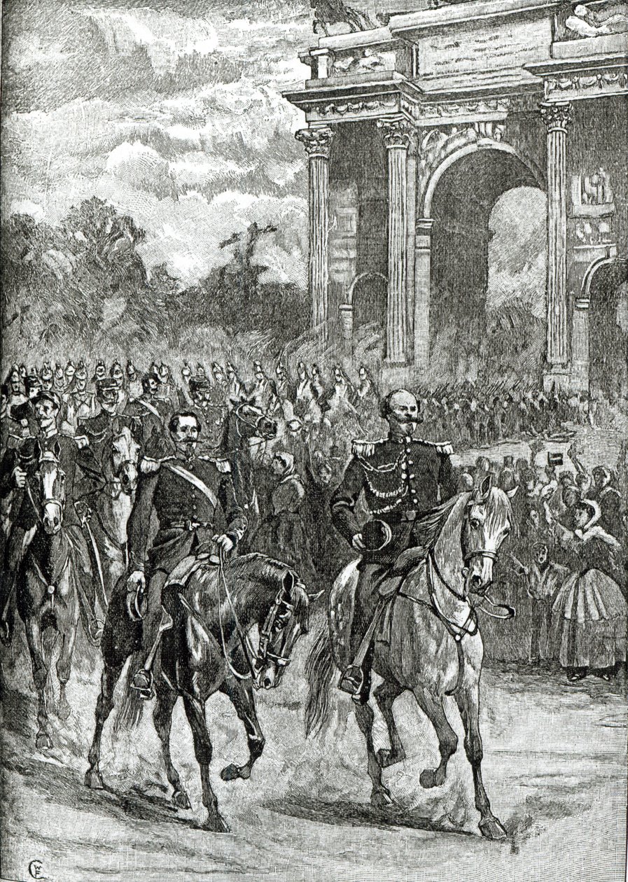 Inntoget til Napoleon III og Victor Emmanuel i Milano av English School