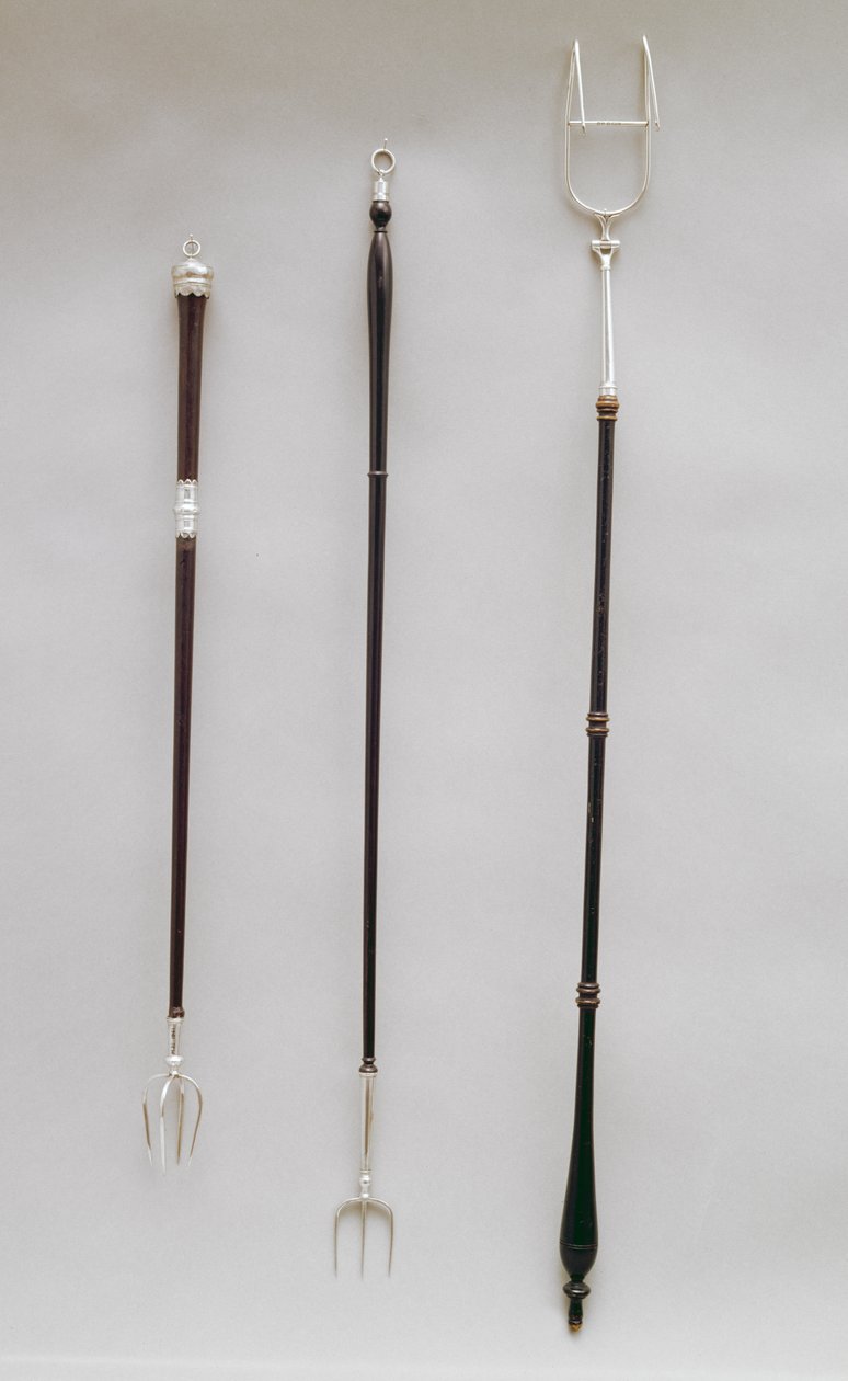 Toasting gafler, London, 1794-98 (sølvmontert) av English School
