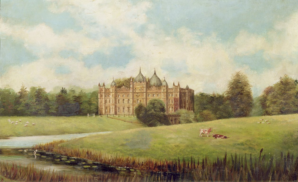 Tong Castle over Meadows (revet) av English School