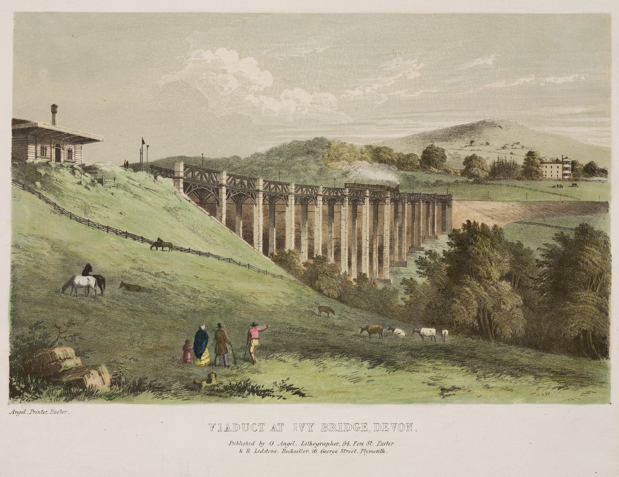 Viadukt ved Ivy Bridge, Devon av English School
