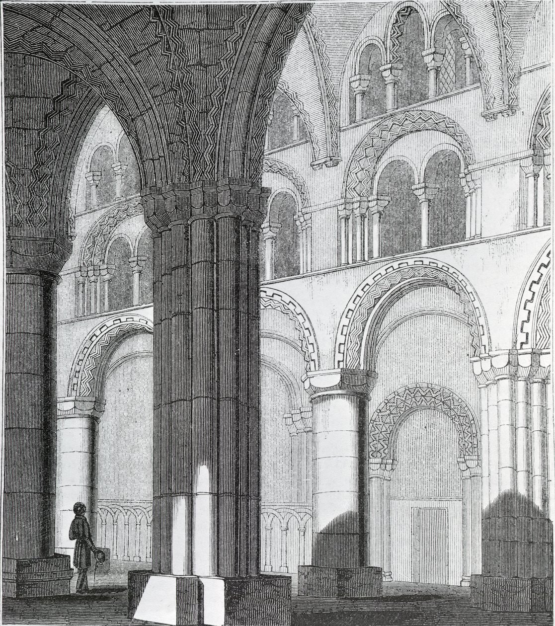 Utsikt over Durham Cathedral Nave av English School