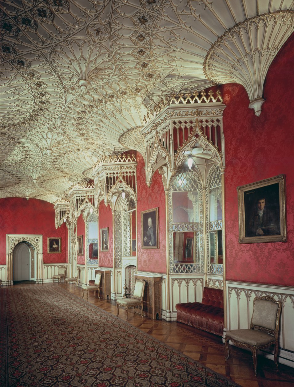 Utsikt over den store salen, 1750-1770 av English School