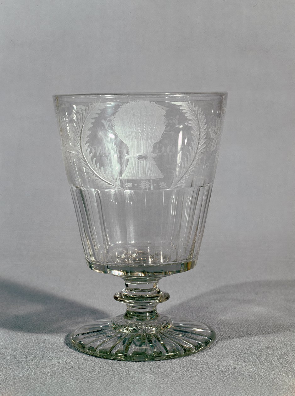 Hjulgravert beger, ca. 1800-25 (glass) av English School