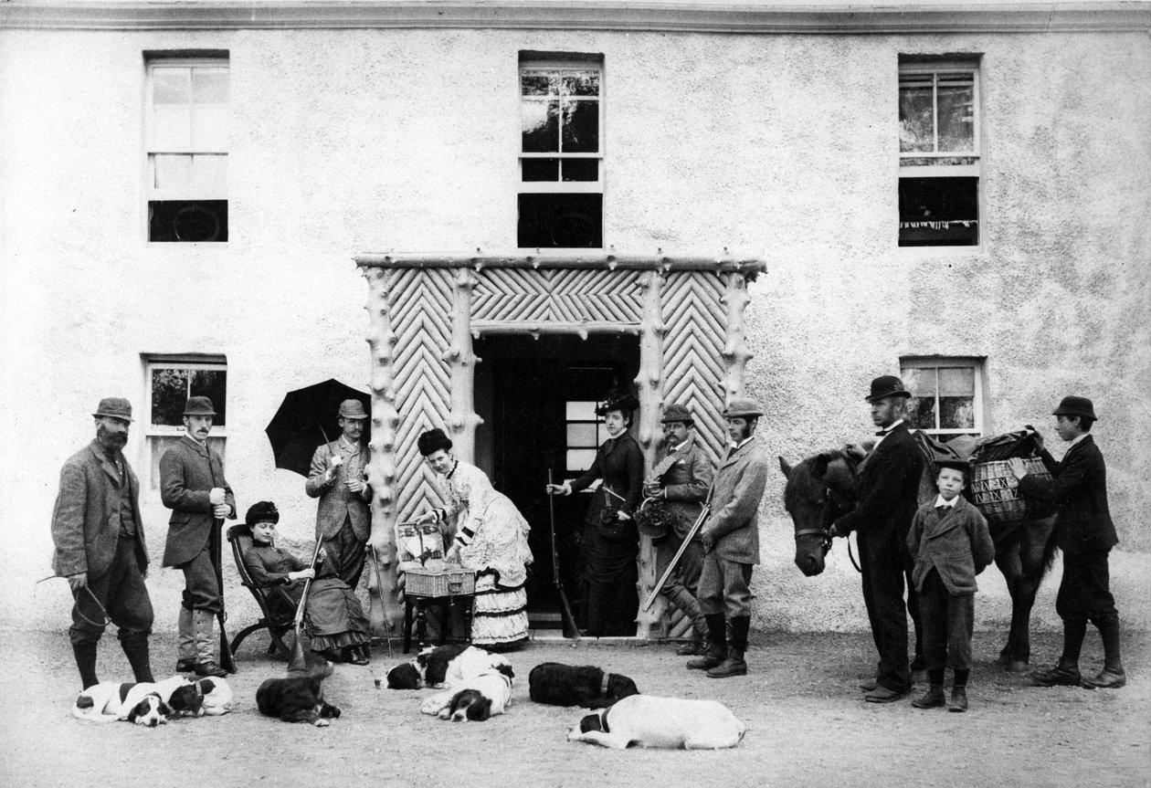 A Country House Shooting Party, ca. 1890 av English Photographer