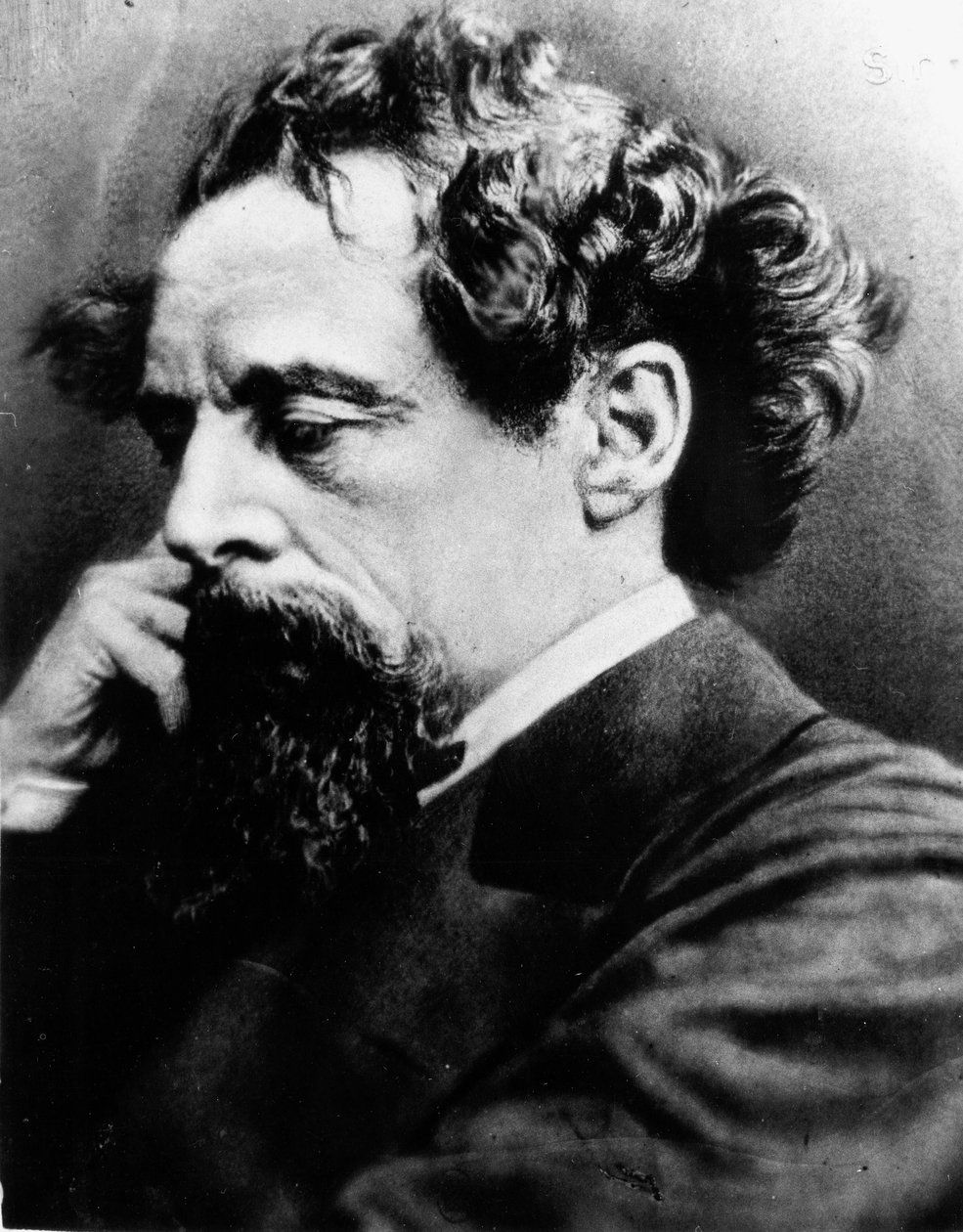 Charles Dickens (s/hvitt bilde) av English Photographer