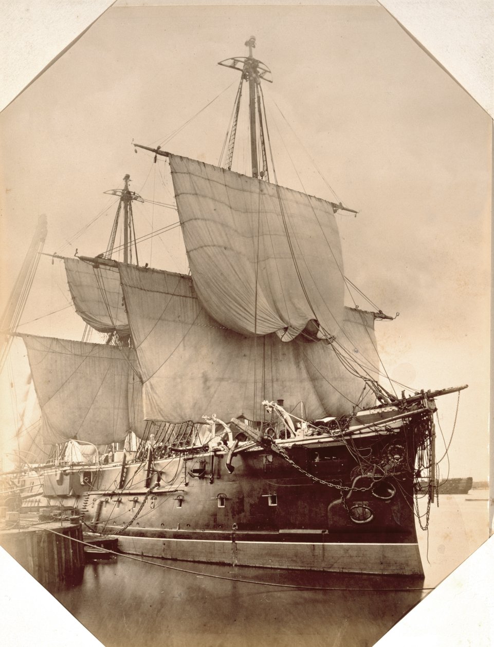 HMS Triumph, 1870 (sepia-bilde) av English Photographer