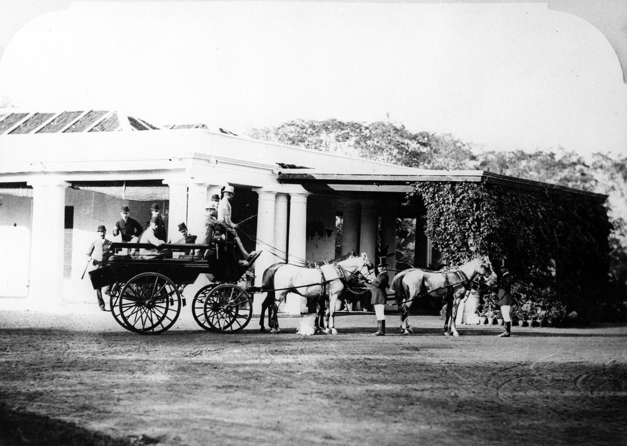 Hestevogn i Colonial India, ca. 1870-tallet av English Photographer