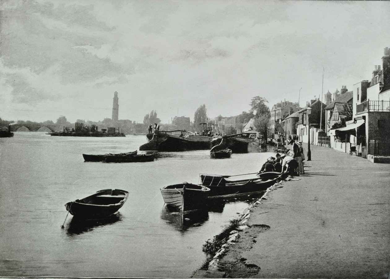 Strand-on-the-Green, Hounslow: generell syn, 1895 av English Photographer