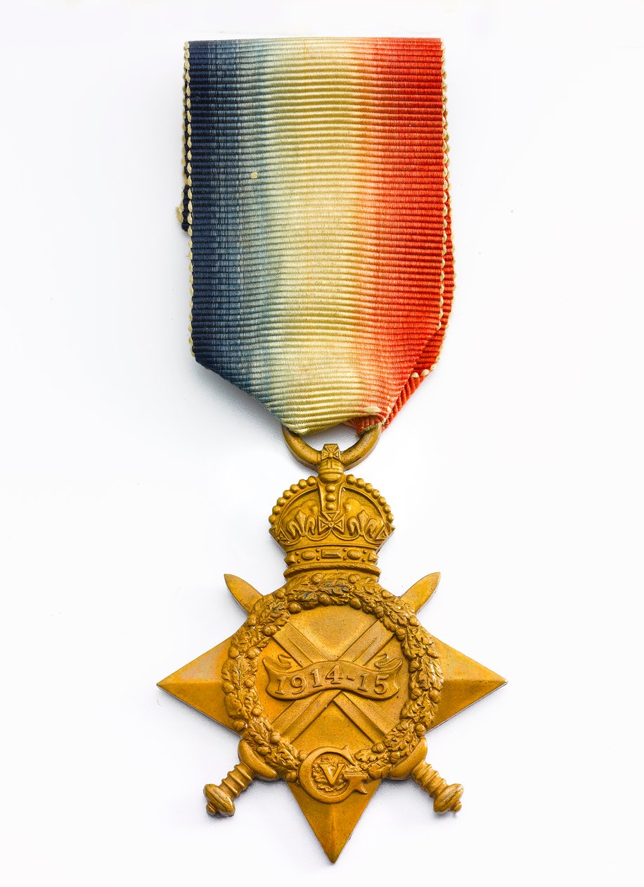 1914-15 Star, ca. 1918 (bronse med silkebånd) av English School