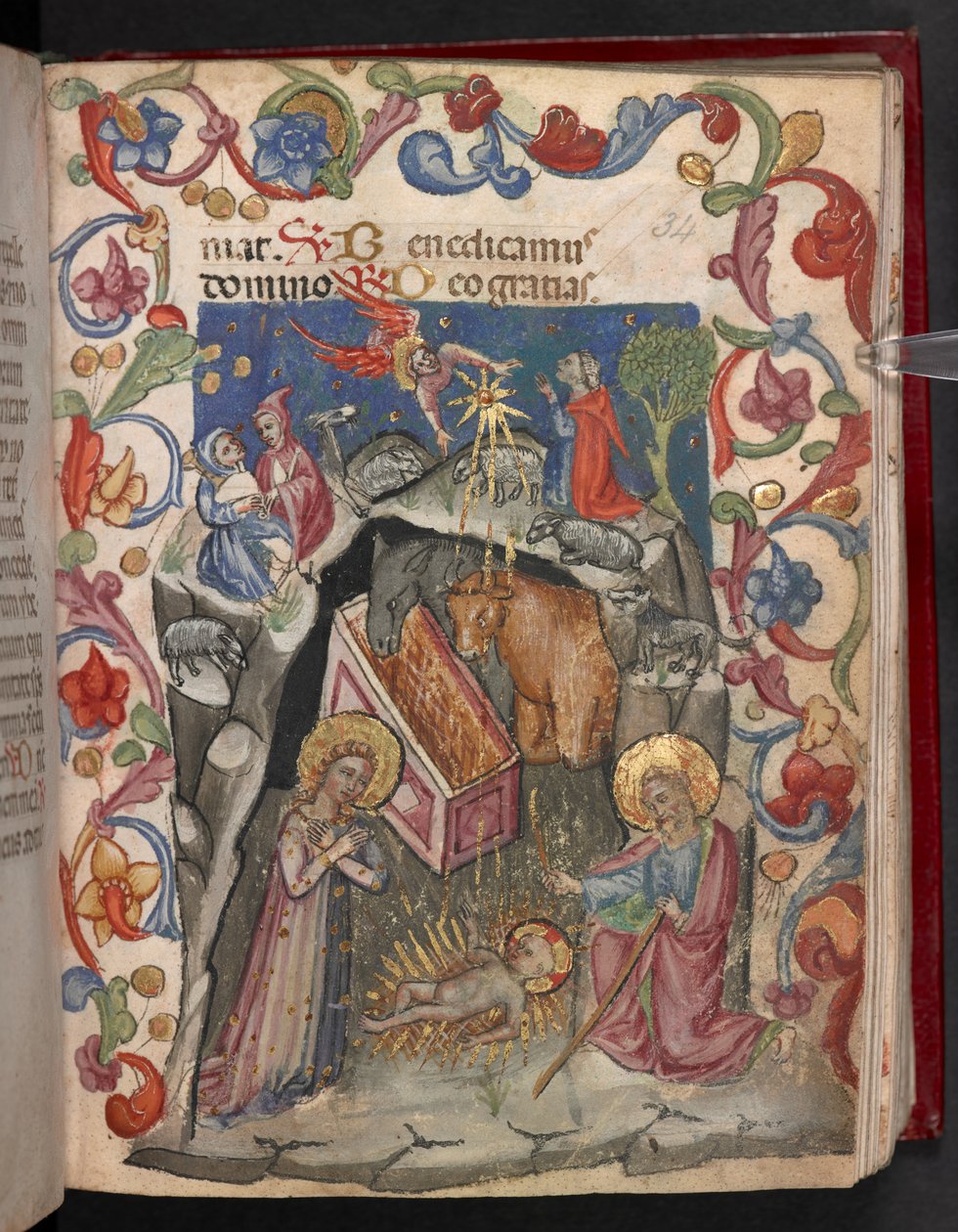 Legge til. 17466, f.34r Fødselen av English School