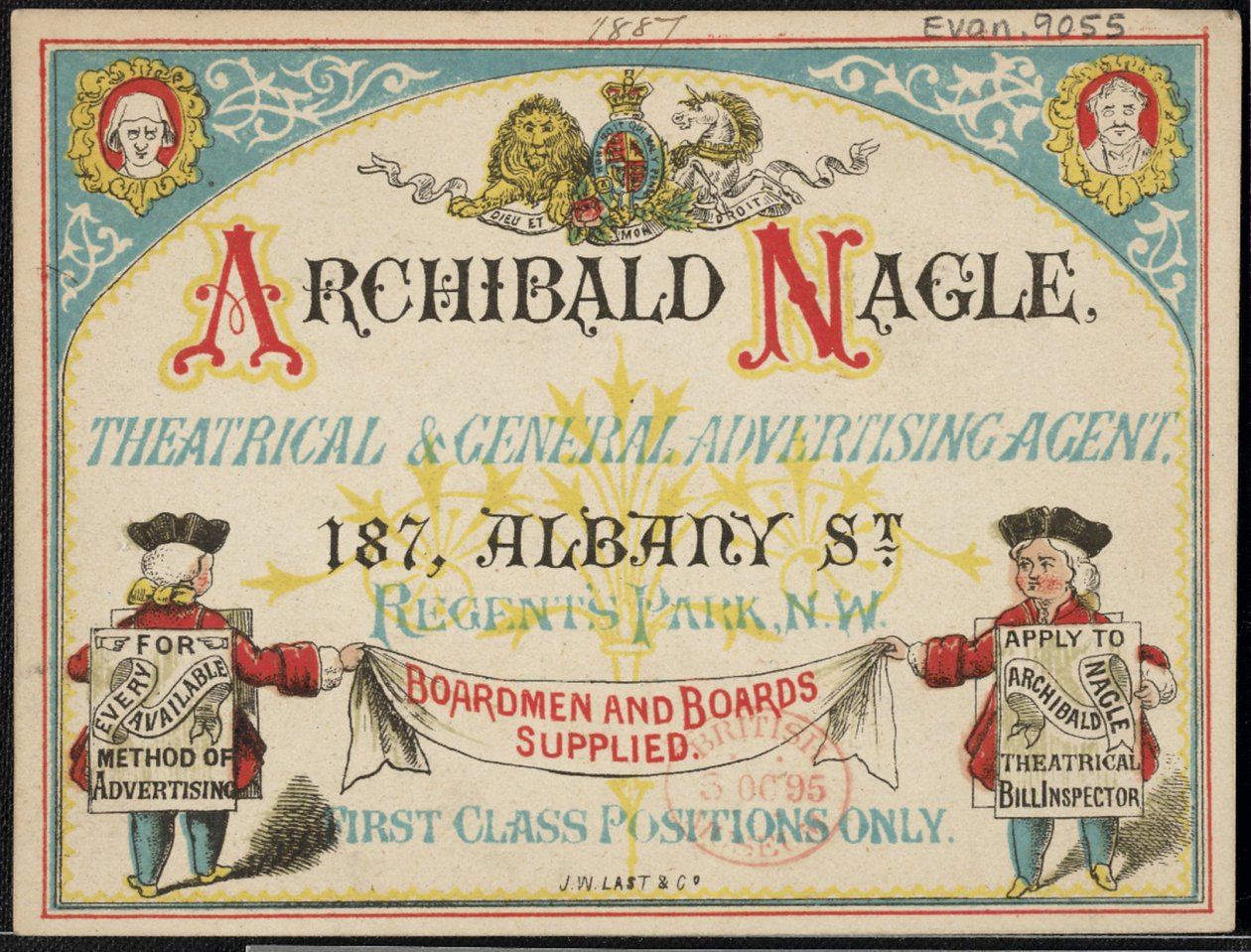 Annonse for Archibald Neagle, reklameagent av English School