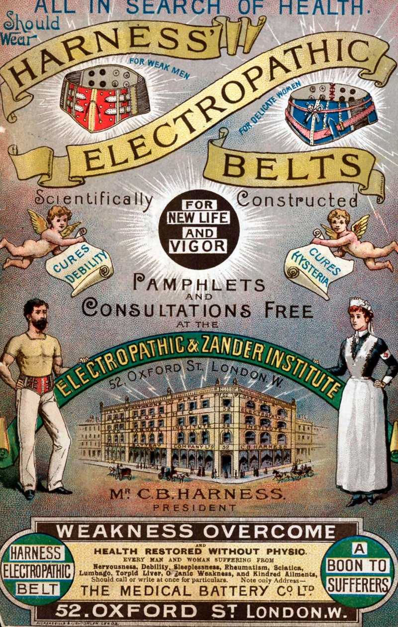 Annonse for "Harness" Electropathic Belts av English School