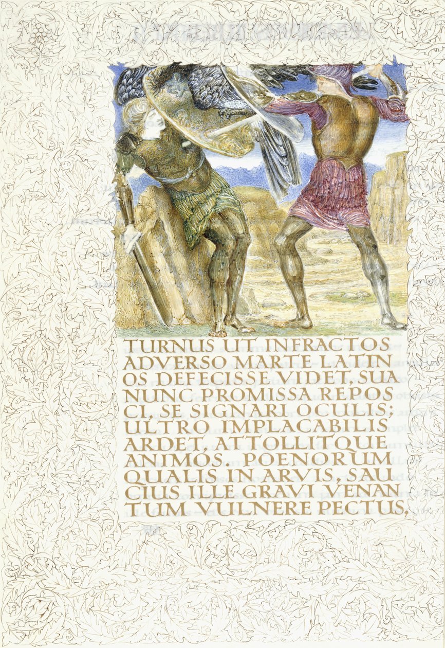 Aeneas dreper Turnus, 1874-c.1919 av English School