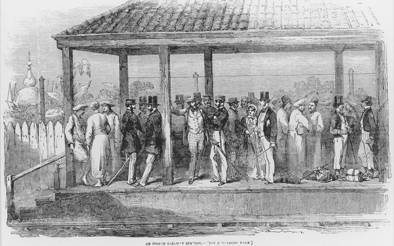 En indisk jernbanestasjon, 1854 av English School