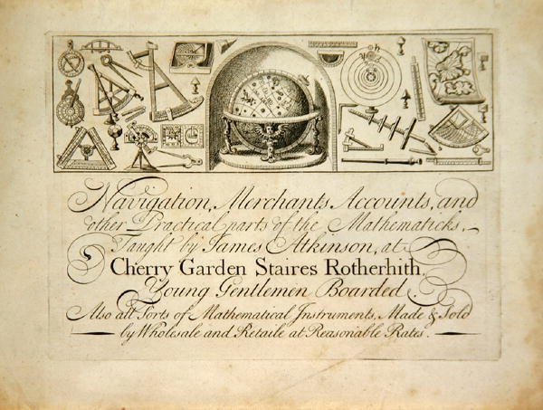 Et tidlig London-handelskort, ca. 1720 (litho) av English School