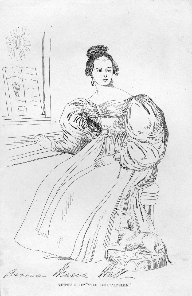 Anna Maria Hall (gravering) av English School