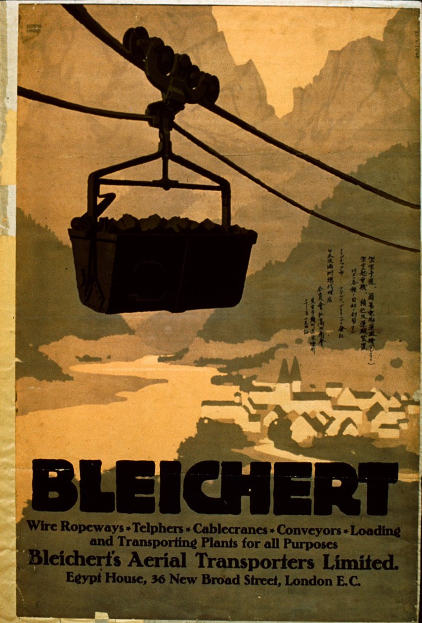 Bleichert Engineering-plakat av English School