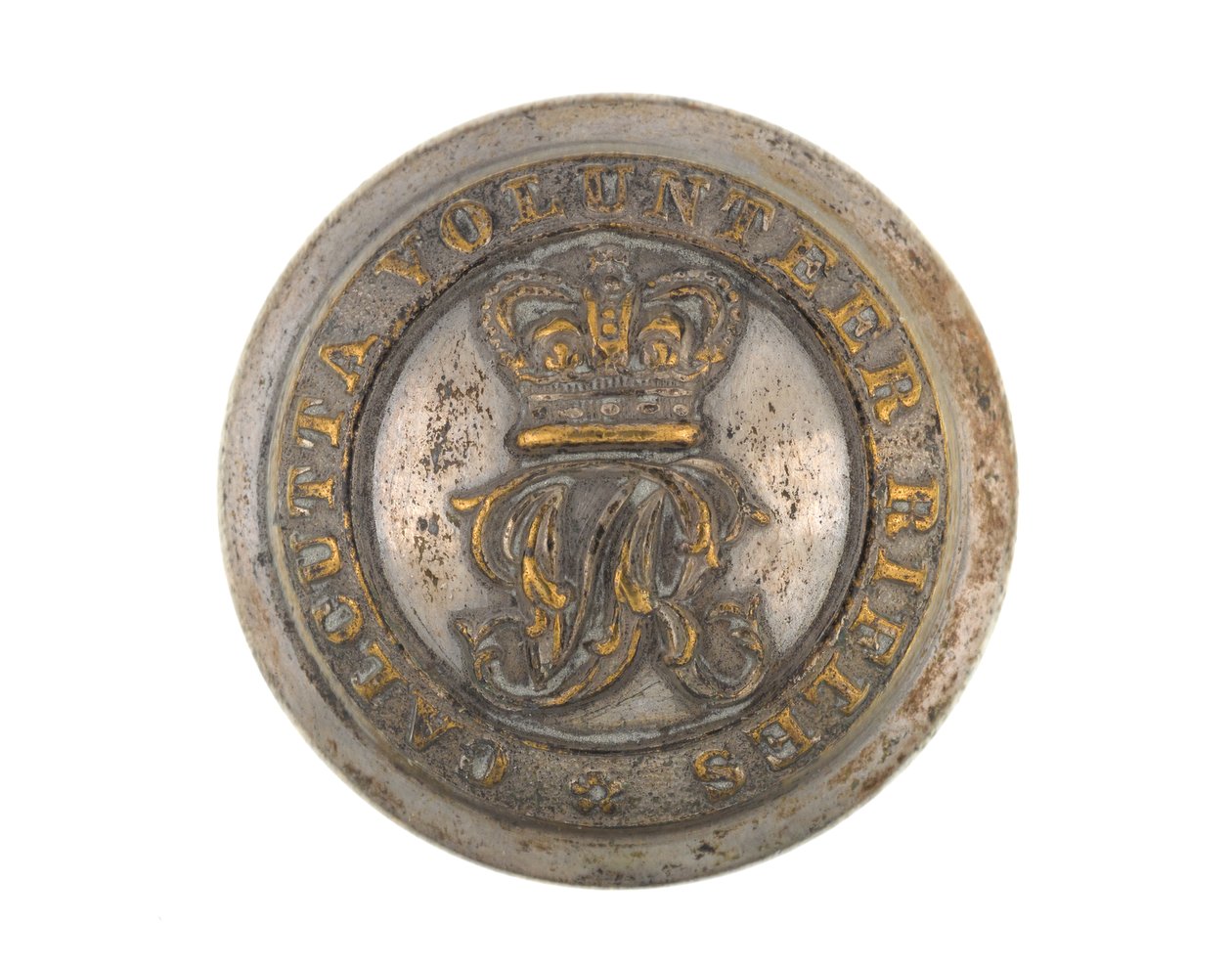 Button, Calcutta Volunteer Rifles, før 1901 av English School