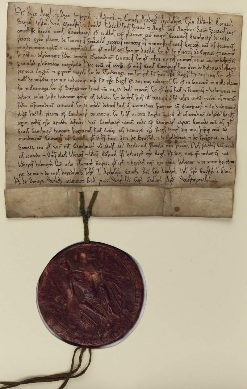 Charter av Henry II av English School