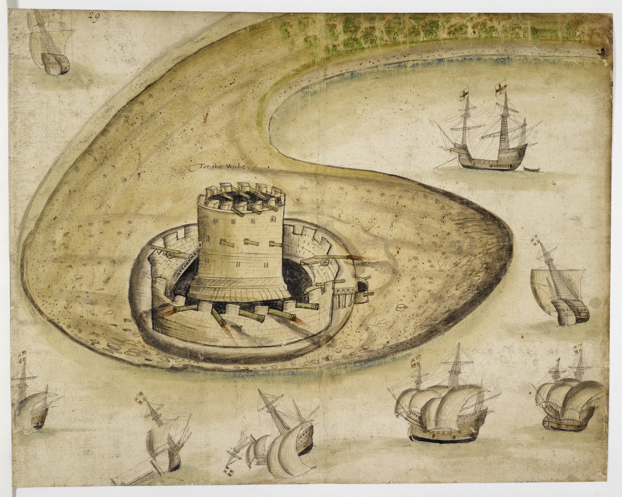 Bomull Augustus I.ii f. 29 Calshot Castle av English School