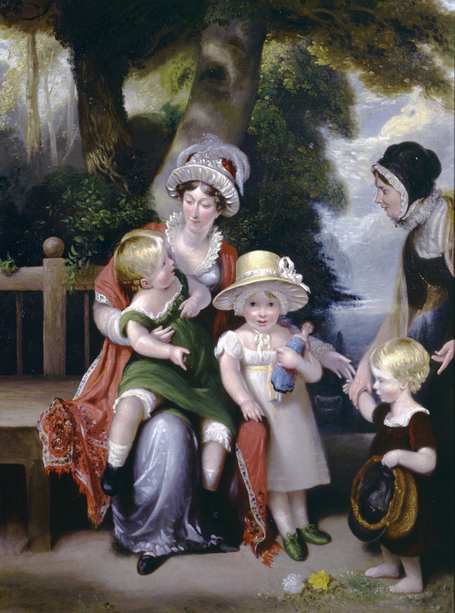 Familie portrett av English School