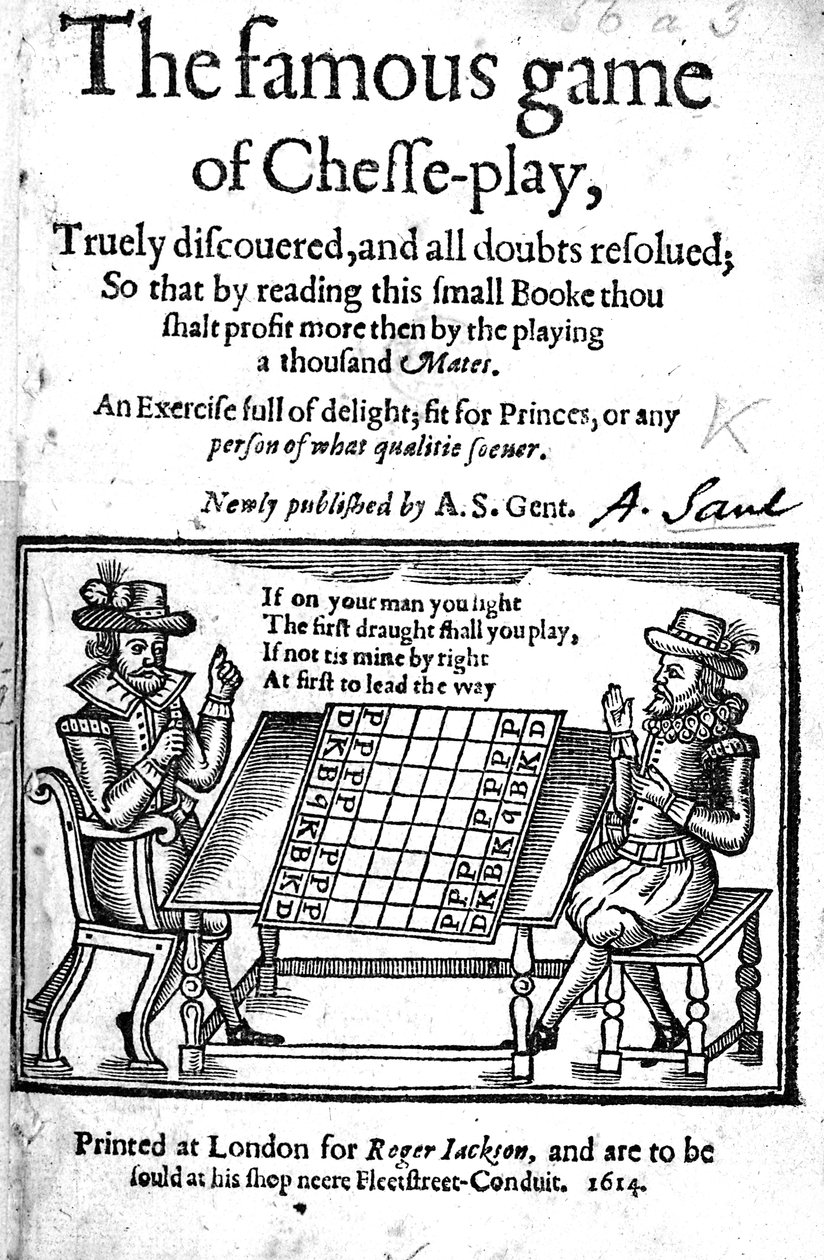 Famous Game of Chess, 1614 (tresnitt) av English School