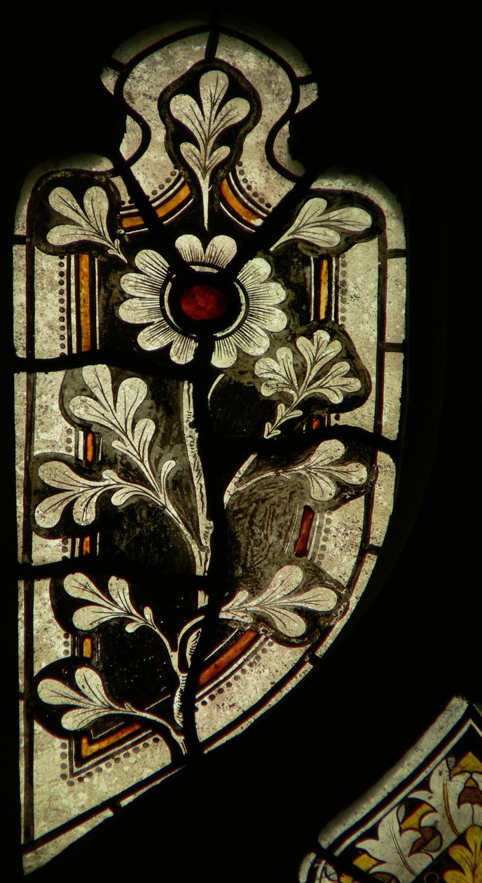Floral tracery lys vindu av English School
