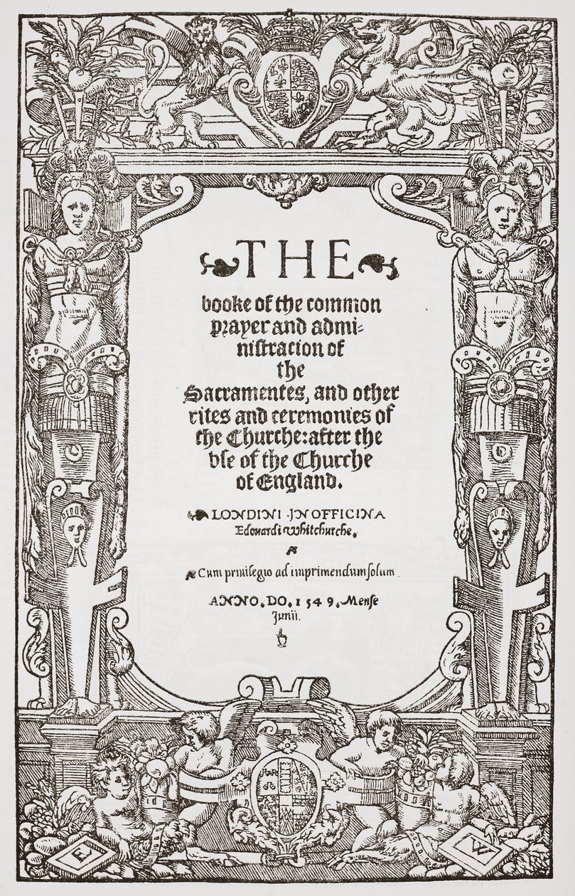Frontispice, The Book of Common Prayer, 1549 av English School